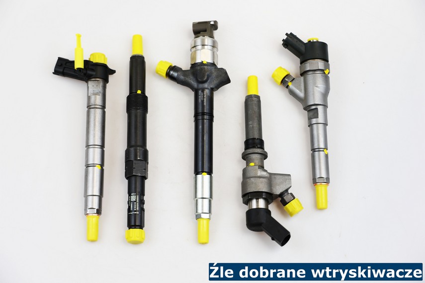 Źle dobrane wtryskiwacze Różne rodzaje wtryskiwaczy