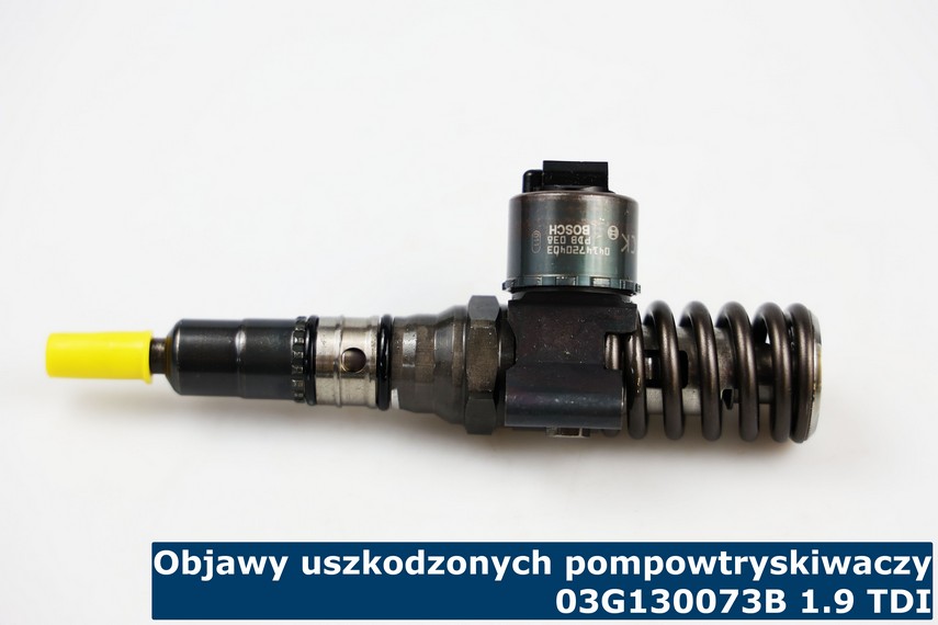 Objawy uszkodzonych pompowtryskiwaczy 03G130073B 1.9 TDI Typowe objawy uszkodzonych pompowtrysków 03G130073B