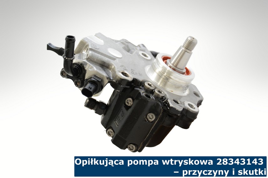 Opiłkująca pompa wtryskowa 28343143 – przyczyny i skutki Pompa wtryskowa 28343143 po naprawie opiłkowania