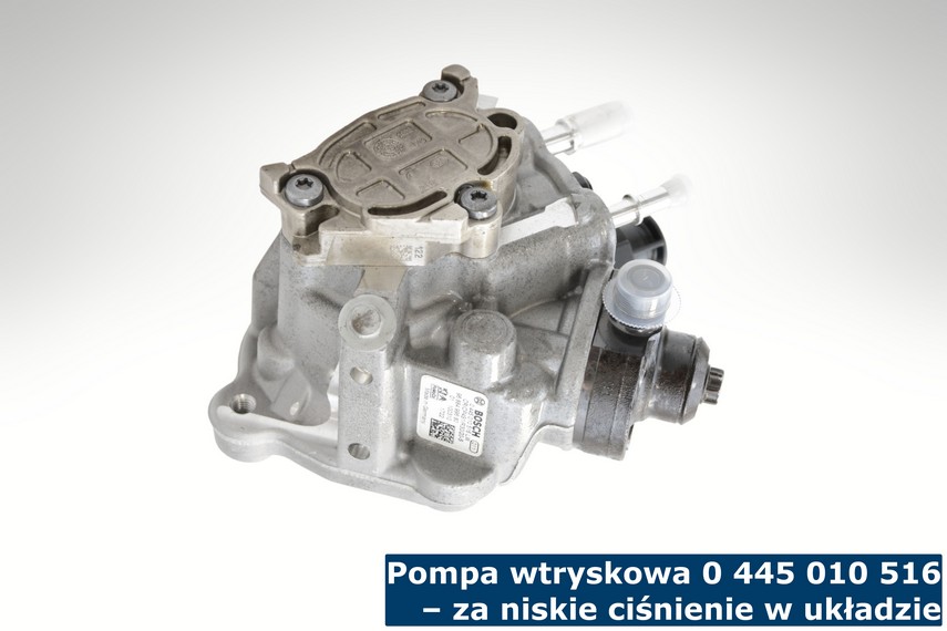 Pompa wtryskowa 0 445 010 516 – za niskie ciśnienie w układzie Pompa wtryskowa 0 445 010 516 po regeneracji