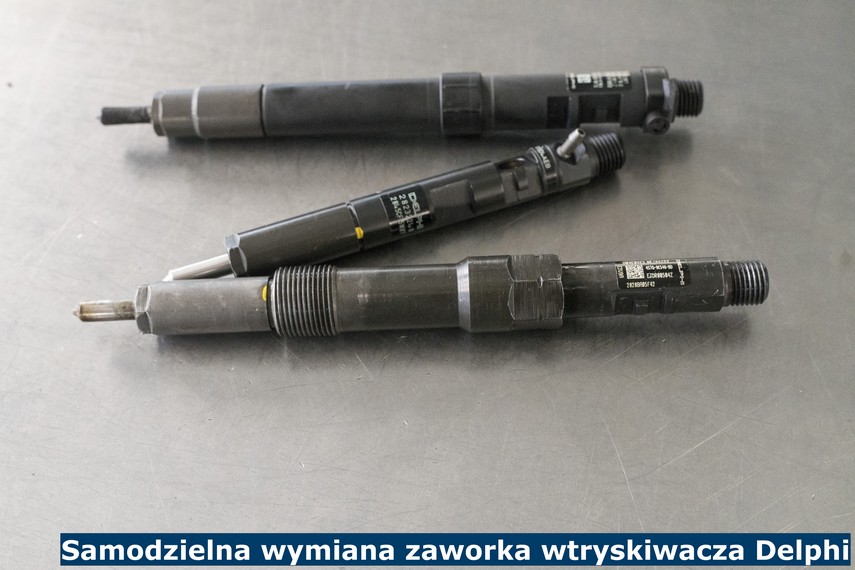 Wtryskiwacze Delphi z wymienionym zaworkiem