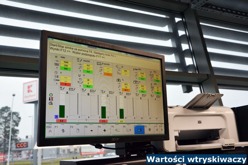 Wartości wtryskiwaczy Wartości wtryskiwaczy