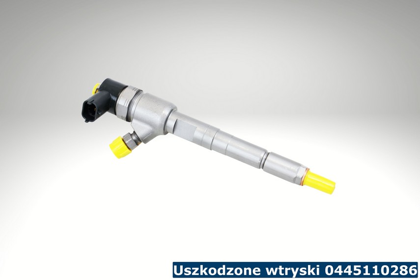 Uszkodzone wtryski 0445110286 Wtrysk 0445110286 po naprawie uszkodzenia