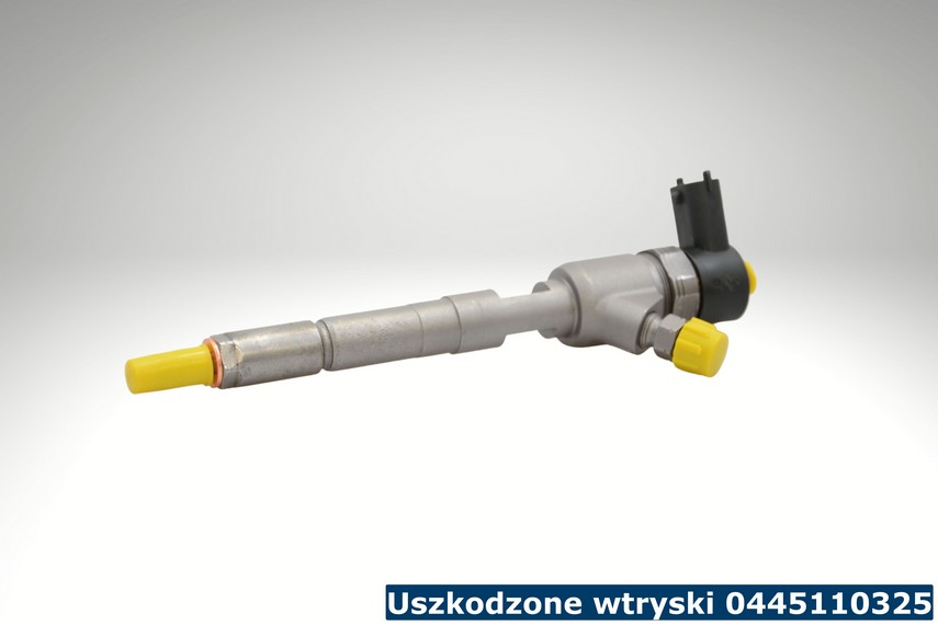 Uszkodzone wtryski 0445110325 Wtryski 0445110325 po naprawie uszkodzenia