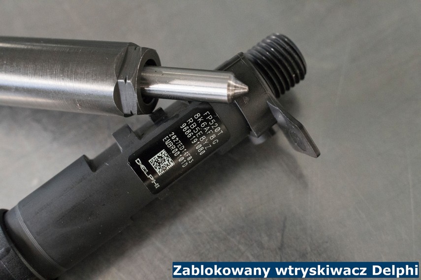 Zablokowany wtryskiwacz Delphi Przykładowy wtryskiwacz Delphi