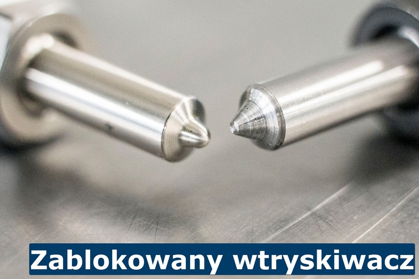 Zablokowany wtryskiwacz Końcówki nowych wtryskiwaczy